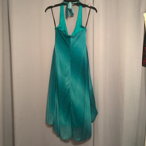 Ruby Rox emerald green glittery gown, S - Picture 4 of 8